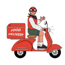 پیش‌نمایش فایل food-deliveryman-5384138 از پک حرفه