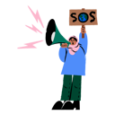 پیش‌نمایش فایل activist-showing-save-earth-board-5383960 از پک روز زمین