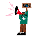 پیش‌نمایش فایل eco-activist-showing-save-earth-board-5383987 از پک روز زمین