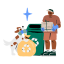 پیش‌نمایش فایل man-sorting-trash-5383976 از پک روز زمین