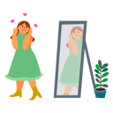 پیش‌نمایش فایل girl-looking-in-mirror-5384054 از پک بینگ سلامت و اوقات فراغت