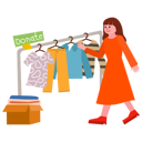 پیش‌نمایش فایل girl-donating-clothes-5383923 از پک کمک مالی و خیریه