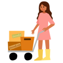 پیش‌نمایش فایل girl-with-donation-boxes-5383929 از پک کمک مالی و خیریه