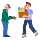 پیش‌نمایش فایل man-donating-food-5383932 از پک کمک مالی و خیریه