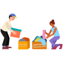 پیش‌نمایش فایل people-donating-clothes-5383922 از پک کمک مالی و خیریه