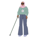 پیش‌نمایش فایل blind-muslim-woman-walking-with-help-of-stick-5384093 از پک افراد توانایی پارا