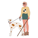 پیش‌نمایش فایل blind-woman-walking-with-pet-dog-5384094 از پک افراد توانایی پارا