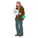 پیش‌نمایش فایل busy-working-woman-talking-on-phone-9614831 از پک ایلاستریشن فعالیت‌های نوجوان