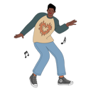 پیش‌نمایش فایل man-dancing-9614837 از پک ایلاستریشن فعالیت‌های نوجوان