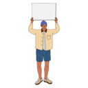 پیش‌نمایش فایل man-holding-blank-sign-9614838 از پک ایلاستریشن فعالیت‌های نوجوان