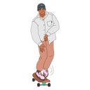 پیش‌نمایش فایل man-skateboarding-9614842 از پک ایلاستریشن فعالیت‌های نوجوان