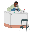 پیش‌نمایش فایل research-using-microscope-9614843 از پک ایلاستریشن فعالیت‌های نوجوان