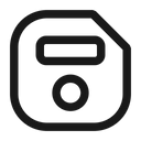 پیش‌نمایش فایل floppy-disc-2756917 از پک مجموعه آیکون مونولاین مینیمال - رابط کاربری پایه
