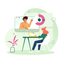 پیش‌نمایش فایل employees-doing-online-meeting-6517395 از پک استارتاپ