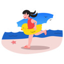 پیش‌نمایش فایل girl-going-for-swimming-at-beach-6576359 از پک سفر