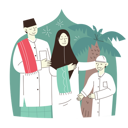 پیش‌نمایش فایل a-family-goes-to-the-mosque-8712597 از پک قربان عید