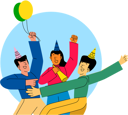 پیش‌نمایش فایل a-group-of-friends-celebrating-with-balloons-and-party-hats-in-a-cheerful-and-colorful-setting-11540848 از پک جشن تولد