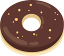 پیش‌نمایش فایل chocolate-sprinkled-donut-11587722 از پک غذای ناسالم