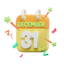 پیش‌نمایش فایل 31-december-calendar-6709975 از پک تزئینات سال نو