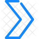 پیش‌نمایش فایل chevron-arrow-1578138 از پک پیکان خط رنگی