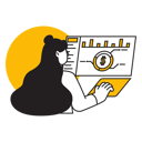 پیش‌نمایش فایل woman-analyzing-share-market-investment-10784748 از پک مالی شخصی و سرمایه گذاری