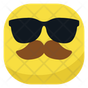 پیش‌نمایش فایل mustache-with-glasses-3223099 از پک ایموجی‌ها