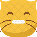 پیش‌نمایش فایل grimacing-face-with-smiling-eyes-3222890 از پک ایموجی‌ها گربه