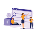 پیش‌نمایش فایل information-technology-course-7451871 از پک ایلاستریشن هوش تجاری