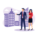 پیش‌نمایش فایل real-estate-agent-7454754 از پک ایلاستریشن هوش تجاری