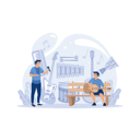 پیش‌نمایش فایل professional-musician-concept-woman-playing-grand-piano-and-man-with-accordion-classiacl-pianist-musician-or-composer-music-performance-or-concert-vector-illustration-7656564 از پک حرفه