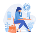 پیش‌نمایش فایل young-lady-facing-stress-of-overload-work-7831608 از پک ایلاستریشن برنامه‌ریزی راهبردی کسب‌وکار