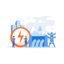 پیش‌نمایش فایل hydropower-electricity-7946695 از پک منابع تجدیدپذیر