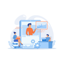 پیش‌نمایش فایل students-watching-online-training-video-7995281 از پک فعالیت‌های آنلاین