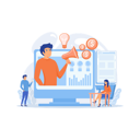 پیش‌نمایش فایل marketer-delivering-ads-with-megaphone-and-devices-7992976 از پک تحلیل و استراتژی بازاریابی
