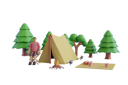 پیش‌نمایش فایل man-enjoying-camping-in-forest-6209722 از پک کمپینگ