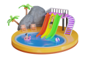 پیش‌نمایش فایل aqua-park-with-water-slides-8905621 از پک زمین بازی کودکان