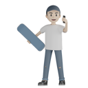 پیش‌نمایش فایل boy-talking-on-phone-while-holding-skateboard-6757025 از پک شخصیت اسکیت باز
