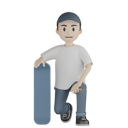 پیش‌نمایش فایل happy-boy-sitting-while-holding-skateboard-6757015 از پک شخصیت اسکیت باز
