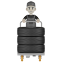 پیش‌نمایش فایل mechanic-pushing-wheel-trolly-6741892 از پک شخصیت مکانیک