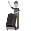 پیش‌نمایش فایل mechanic-holding-tire-cart-6742506 از پک شخصیت مکانیک