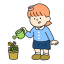 پیش‌نمایش فایل kindergarten-girl-watering-a-flower-7963361 از پک کودکان مهدکودک