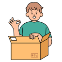 پیش‌نمایش فایل customer-satisfied-with-delivery-service-10085942 از پک خرید آنلاین