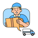پیش‌نمایش فایل delivery-man-delivering-package-through-truck-10085948 از پک خرید آنلاین