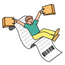 پیش‌نمایش فایل happy-man-done-shopping-10085938 از پک خرید آنلاین
