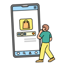 پیش‌نمایش فایل man-choosing-products-on-shopping-app-10085939 از پک خرید آنلاین