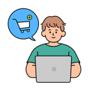 پیش‌نمایش فایل man-shopping-online-10085943 از پک خرید آنلاین