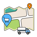 پیش‌نمایش فایل shipping-location-map-10085936 از پک خرید آنلاین