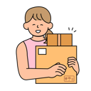 پیش‌نمایش فایل woman-received-delivery-10085951 از پک خرید آنلاین