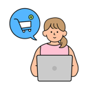 پیش‌نمایش فایل woman-shopping-online-10085953 از پک خرید آنلاین