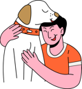 پیش‌نمایش فایل man-hugging-dog-5706657 از پک تصویرسازی دوستدار حیوانات